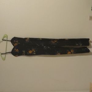 Sexy black and gold floral jumpsuit.
